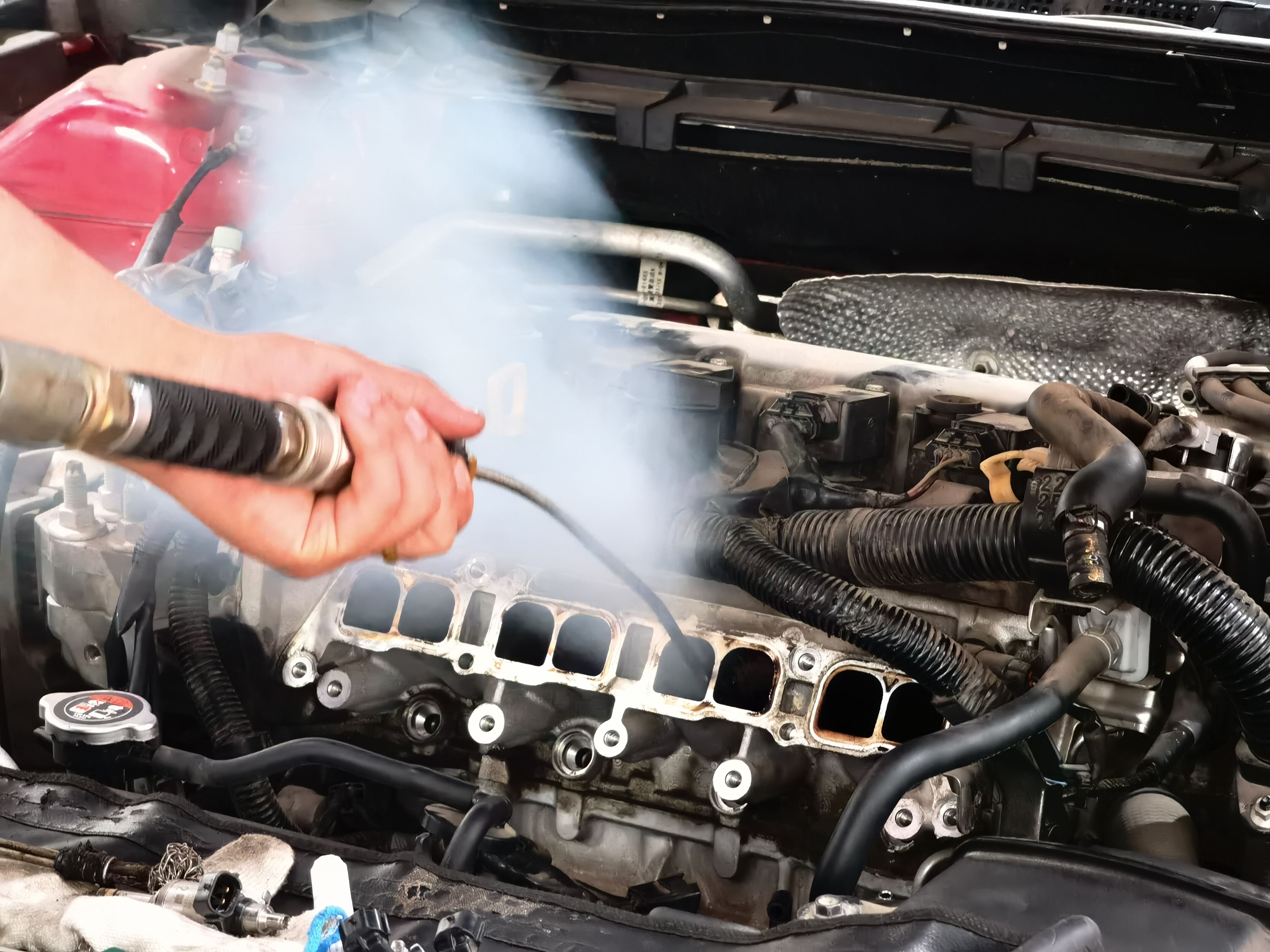 原来干冰清洗进气道效果这么好